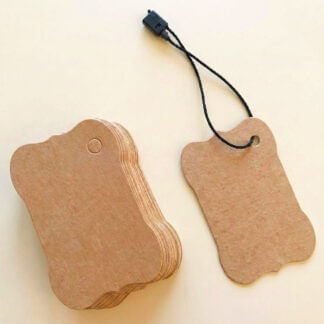 4x6 cm Kilitli İpli Kraft Etiket - 100 adet